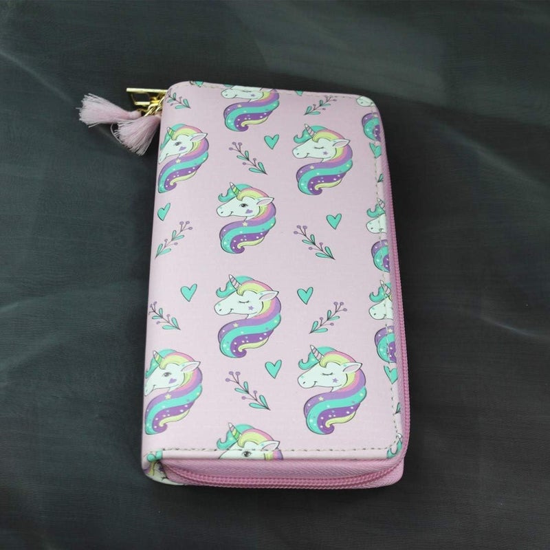 MayeBridge Timlee Cute Rainbow Long Wallets - Pink Unicorn Purse for Girls & Kids - Image 3